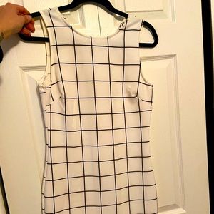 White business casual midi dress